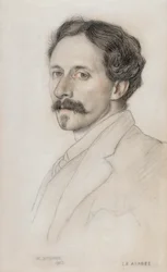Retrato de Charles Robert Ashbee (1863-1942) 1903 (carvão e giz)